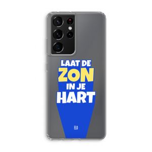Laat de zon in je hart: Samsung Galaxy S21 Ultra Transparant Hoesje