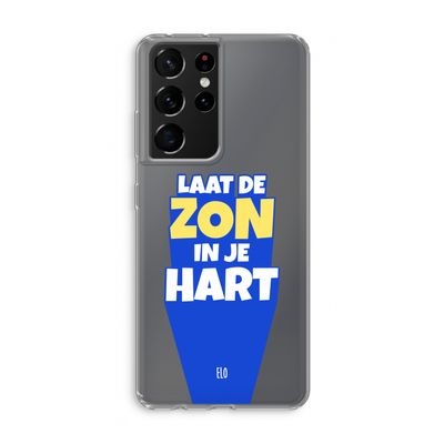 Laat de zon in je hart: Samsung Galaxy S21 Ultra Transparant Hoesje