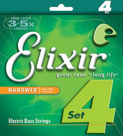 Elixir Strings 14077 snaar voor muziekinstrumenten Bas 4 stuk(s) Staal Gitaar