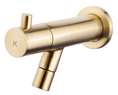 Wiesbaden Amador fonteinkraan met muurbevestiging 1/2&apos;&apos; geborsteld messing
