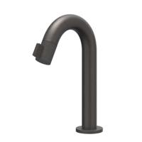 IVY Tribe Fonteinkraan Gebogen - Opbouw - Laag - Geborsteld Carbon Black PVD