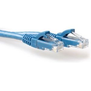 ACT Blauwe 1 meter U/UTP CAT6 patchkabel snagless met RJ45 connectoren