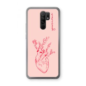 Blooming Heart: Xiaomi Redmi 9 Transparant Hoesje