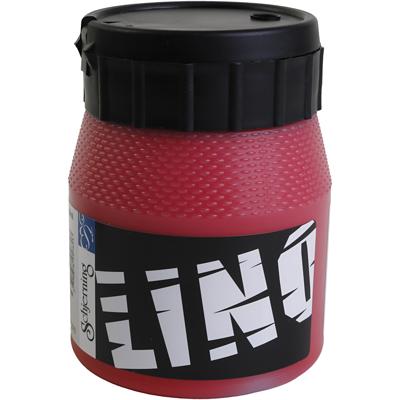 Creativ Company Linoleum verf, rood, 250 ml/ 1 doosje