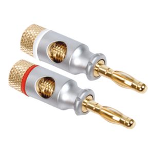 HQ Banana Plugs 2x kabel-connector Goud