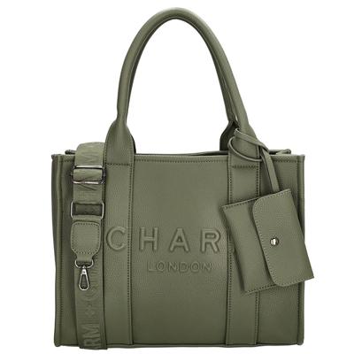 Charm London Handtas/Schoudertas Bond Natuur Groen