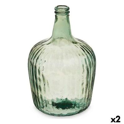 Decoratieve fles Gift Decor 2255/08R-CH 2255/08R-CH Champagne Strepen 8 L 22 x 37,5 x 22 cm Decoratie (2 Stuks)