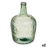 Decoratieve fles Gift Decor 2255/08R-CH 2255/08R-CH Champagne Strepen 8 L 22 x 37,5 x 22 cm Decoratie (2 Stuks)