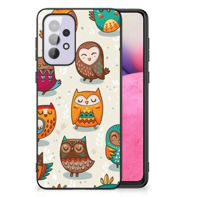 Samsung Galaxy A33 5G Dierenprint Telefoonhoesje Vrolijke Uilen