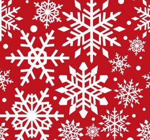 Behang rood Rode sneeuwvlokken