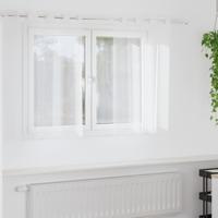 Voile Gordijn met gordijnen 2 pcs Wit 140 x 140 cm Polyester