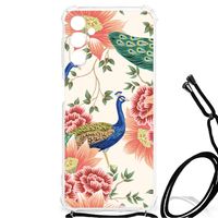 Case Anti-shock voor Samsung Galaxy A13 5G | A04s Pink Peacock