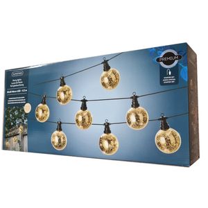 Tuinverlichting koperdraad lampenbolletjes 5 meter - Kerstverlichting kerstboom