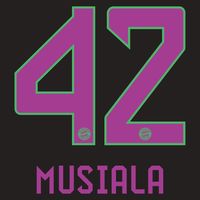 Musiala 42 (Officiële Bayern München Away Bedrukking 2023-2024) - thumbnail