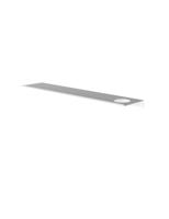 Hotbath &More Planchet 60 cm inclusief bevestigings rails met 1 uitsparing voor een zeepdispenser of beker Mat wit