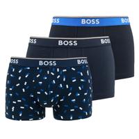 Hugo Boss Power boxershort - trunk 3-pack blauw Hugo Boss Power boxershort - trunk 3-pack blauw