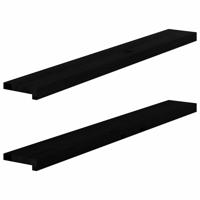 VidaXL Vensterbanken 2 st 120x15x2 cm massief eikenhout donkerbruin