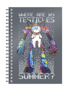 Rick and Morty: Where Are My Testicles Spiral Notebook
