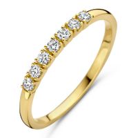 Ring Memoire geelgoud-diamant 0.21ct H si 2 mm
