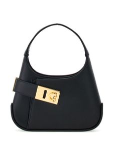 Ferragamo mini sac Hobo à boucle Gancini - Noir