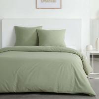 Beddenset - TODAY - Essential - 2 personen - 220 x 240 cm - Saliegroen met gewassen effect