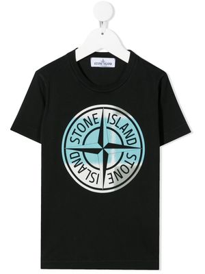 Stone Island Junior t-shirt à logo - Noir