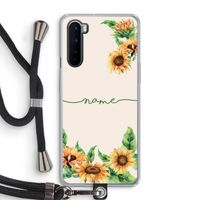 Zonnebloemen: OnePlus Nord Transparant Hoesje met koord