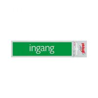 Bord Alulook Ingang - 165x44 mm zelfklevend.