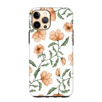 Peachy flowers: iPhone 12 Pro Max Tough Case