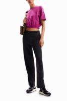 Wide leg sportbroek - BLACK - L