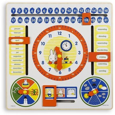 Nijntje houten kalenderklok - educatief speelgoed