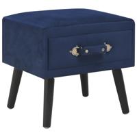 Nachtkastje 40x35x40 cm fluweel blauw