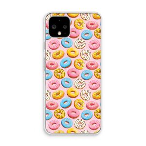 Pink donuts: Pixel 4 Transparant Hoesje