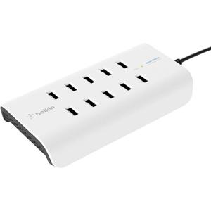 Belkin RockStar USB-laadstation 120 W Thuis Uitgangsstroom (max.) 24000 mA Aantal uitgangen: 10 x USB