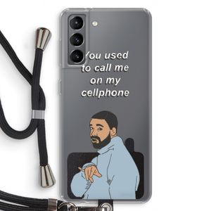 Hotline bling: Samsung Galaxy S21 Transparant Hoesje met koord