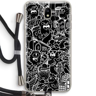Vexx Black City : Samsung Galaxy J7 (2017) Transparant Hoesje met koord