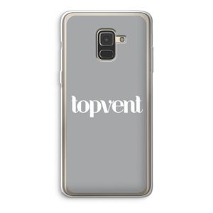 Topvent Grijs Wit: Samsung Galaxy A8 (2018) Transparant Hoesje