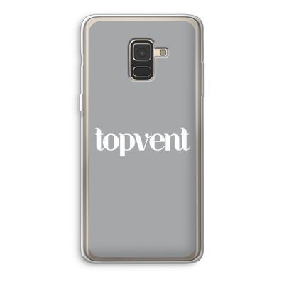 Topvent Grijs Wit: Samsung Galaxy A8 (2018) Transparant Hoesje