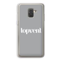 Topvent Grijs Wit: Samsung Galaxy A8 (2018) Transparant Hoesje
