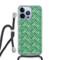 Moroccan tiles 2: iPhone 13 Pro Transparant Hoesje met koord