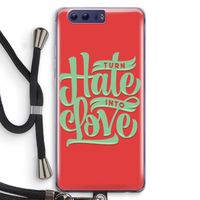 Turn hate into love: Honor 9 Transparant Hoesje met koord