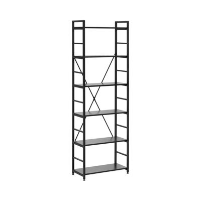 boekenkast industrieel - 28 x 60 x 182 cm - 150 kg - zwart