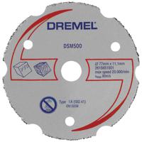 Dremel DSM500 2615S500JB Doorslijpschijf recht 77 mm 1 stuk(s) Hardhout, Zacht hout, Multiplex, Laminaat, Kunststof, Gipskarton, Plexiglas, Vinyl - thumbnail