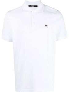 Karl Lagerfeld polo Ikonik à broderie - Blanc