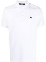 Karl Lagerfeld polo Ikonik à broderie - Blanc - thumbnail