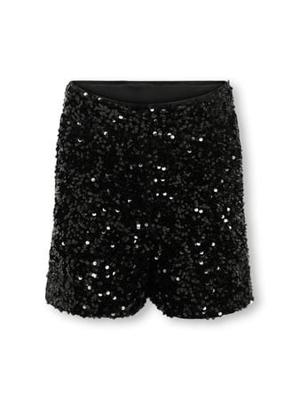 Kids ONLY winter shorts meisjes - zwart - KogConfidence - regular fit, pailletten