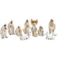 Kerstmis Kerststal beeldjes - 11x stuks - polystone - kerstdecoraties - kerstboom versiering