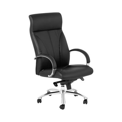 Bureaustoel - kunstleren rugleuning - zwart - 100 kg