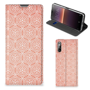 Sony Xperia L4 Hoesje met Magneet Pattern Orange