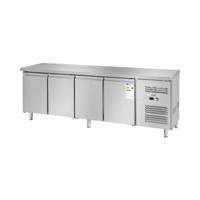 Toonbankkoelkast - 450 L - 4 compartimenten - 227 x 64 cm - Klasse B - roestvrij staal - Royal Catering